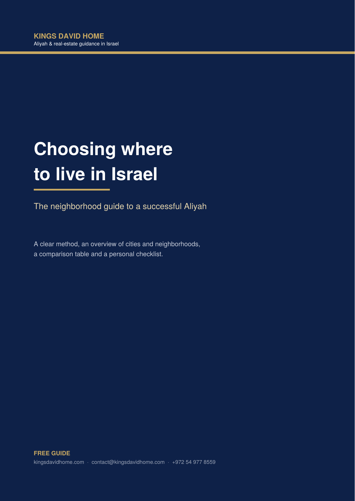 Choosing where to live in Israel