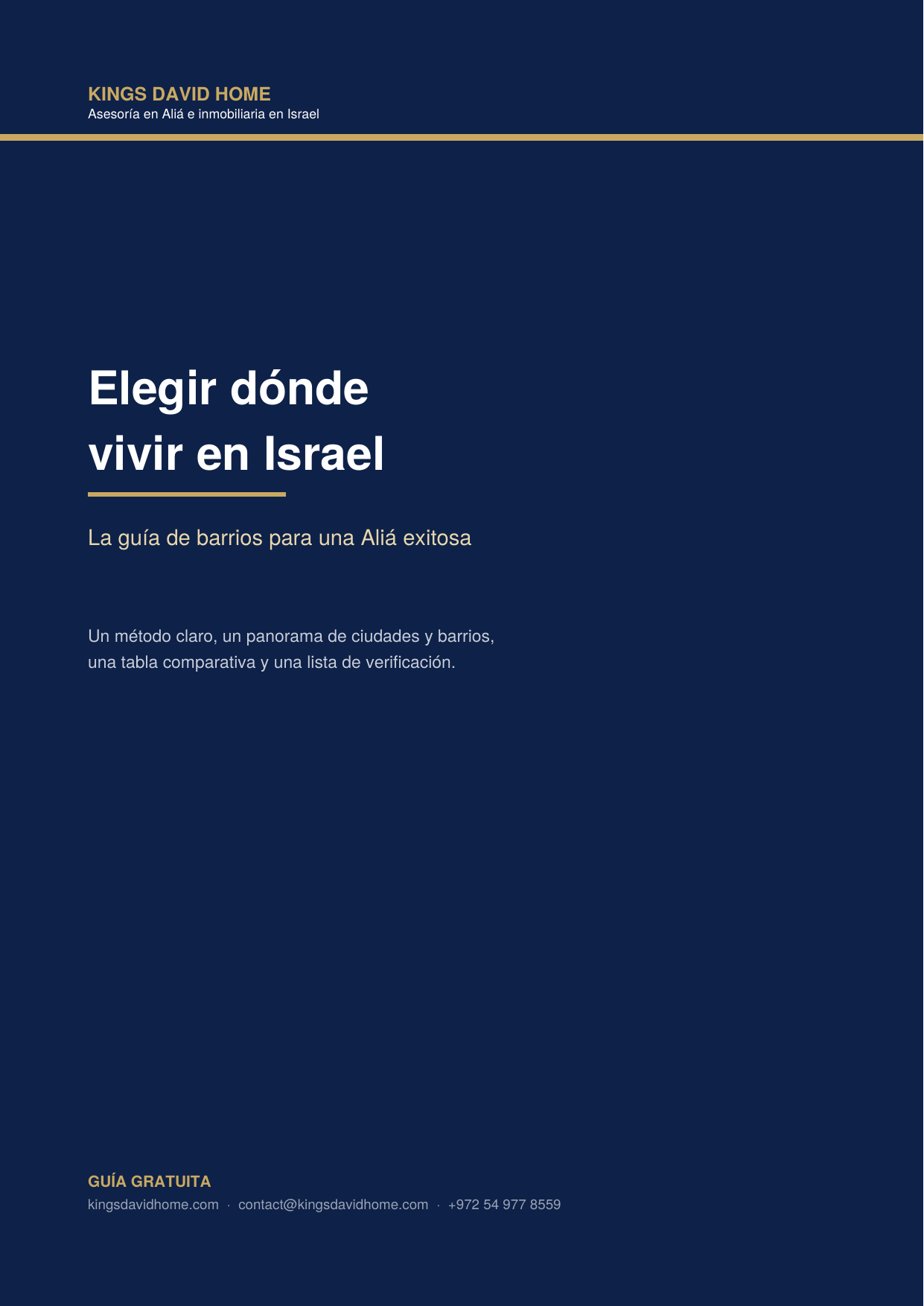Elegir dónde vivir en Israel