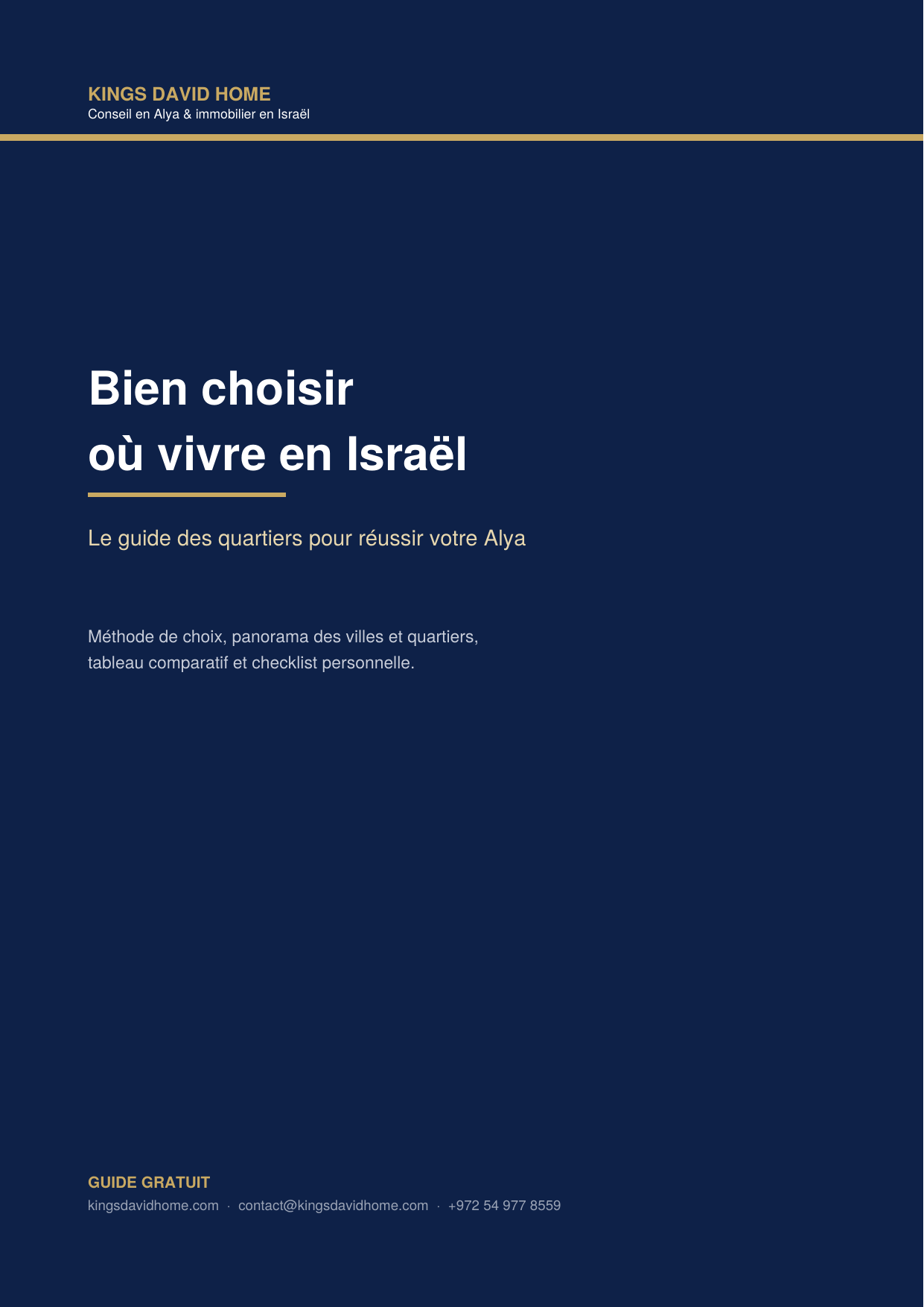 Bien choisir où vivre en Israël